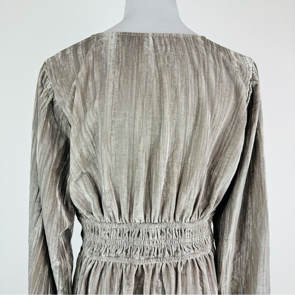 GAP Velvet Smocked Dress Size Large Petite - Picture 12 of 14